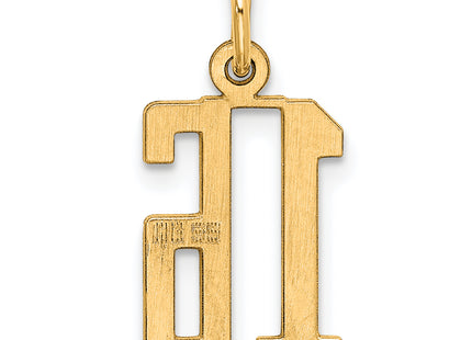 Sterling Silver/Gold-Plated Elongated Number 16 Charm