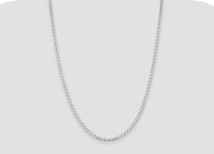 Sterling silver curb link anchor chain