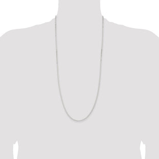 Sterling Silver Beveled Curb Chain (Style QFB060-30)