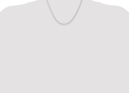 Sterling Silver Rhodium-plated Beveled Curb Chain