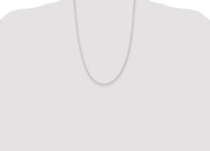 Sterling Silver Rhodium-plated Beveled Curb Chain
