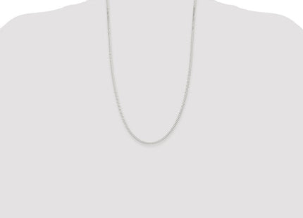 Sterling Silver Rhodium-plated Beveled Curb Chain