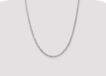Sterling Silver Beveled Curb Chain (Style QFB080-22)