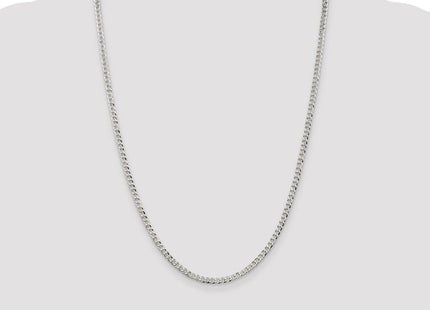 Sterling Silver Beveled Curb Chain (Style QFB080-24)