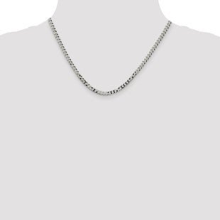 Sterling Silver Beveled Curb Chain (Style QFB100-18)