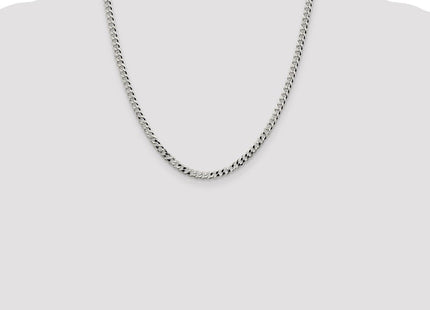 Sterling Silver Beveled Curb Chain (Style QFB100-20)