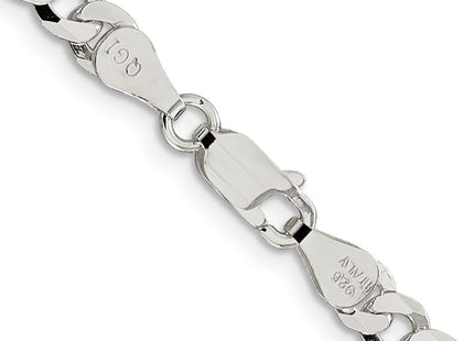 Sterling silver curb link chain, another view