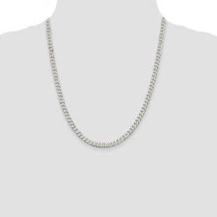Sterling Silver Beveled Curb Chain (Style QFB120-22)