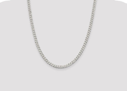 Sterling silver curb link chain, further view