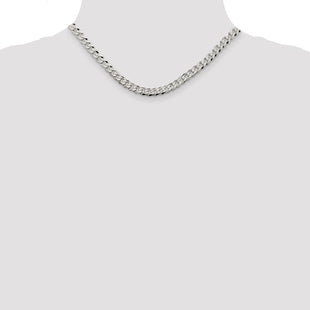 Sterling Silver Beveled Curb Chain (Style QFB150-16)