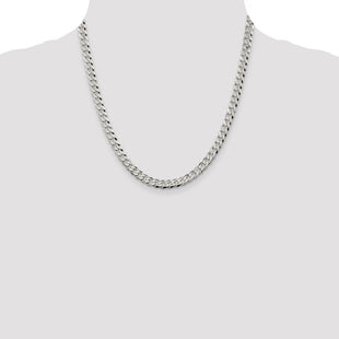 Sterling Silver Beveled Curb Chain (Style QFB150-20)