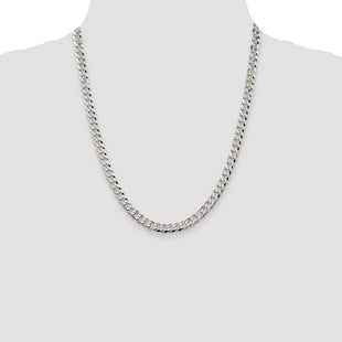Sterling Silver Beveled Curb Chain (Style QFB150-22)