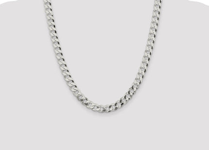 Sterling Silver Beveled Curb Chain (Style QFB210-22)