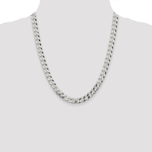 Sterling Silver Beveled Curb Chain (Style QFB210-22)