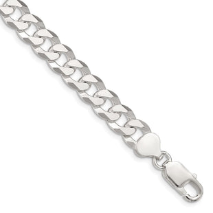 Sterling Silver Beveled Curb Chain (Style QFB210-8)