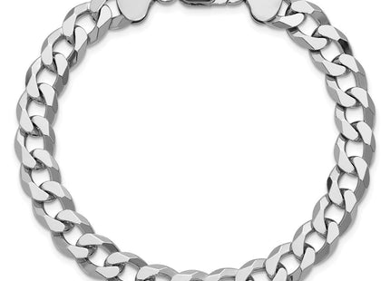 Sterling Silver Rhodium-plated Beveled Curb Chain