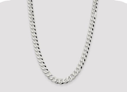 Sterling Silver Beveled Curb Chain (Style QFB250-24)