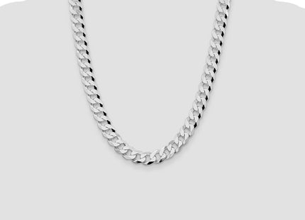 Sterling Silver Rhodium-plated Beveled Curb Chain