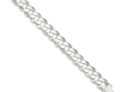 Sterling Silver Beveled Curb Chain (Style QFB350-8)
