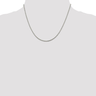 Sterling Silver Loose Rope Chain (Style QFC100-18)