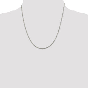 Sterling Silver Loose Rope Chain (Style QFC100-20)