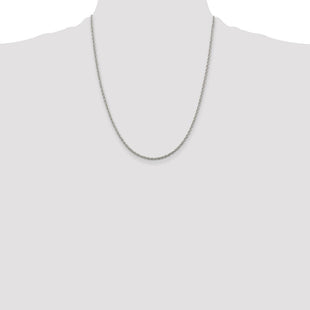 Sterling Silver Loose Rope Chain (Style QFC100-22)