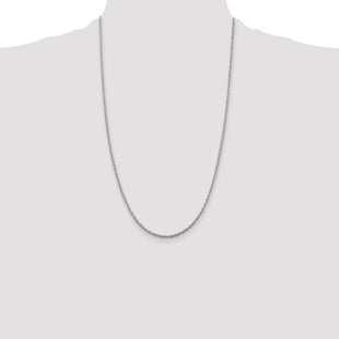 Sterling Silver Loose Rope Chain (Style QFC100-26)