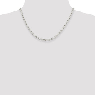 Sterling Silver Elongated Open Link Chain (Style QFC102-18)