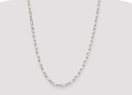 Sterling Silver Elongated Open Link Chain (Style QFC102-24)