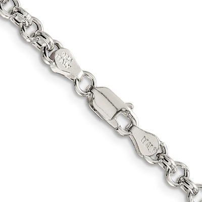 Sterling Silver Semi-solid Rolo Chain, 16 x 4.25mm