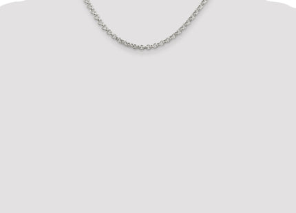 Sterling Silver Semi-solid Rolo Chain, 16 x 4.25mm
