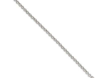 Sterling Silver Semi-solid Rolo Bracelet, 7 x 4.25mm