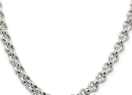 Sterling Silver Semi-solid Rolo Chain, 18 x 7.75mm