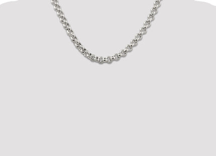 Sterling Silver Semi-solid Rolo Chain, 18 x 7.75mm