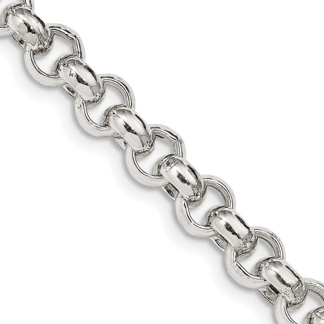 Sterling Silver Semi-solid Rolo Chain, 18 x 7.75mm