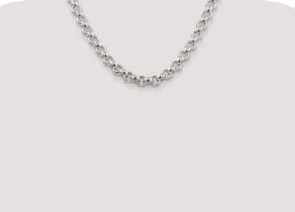 Sterling Silver Semi-solid Rolo Chain, 18 x 9.5mm