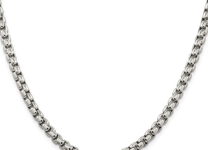 Sterling silver box link chain, alternate view