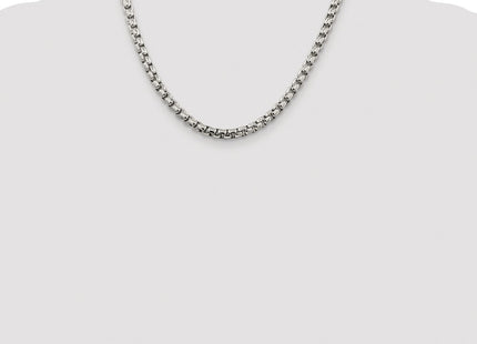 Sterling silver box link chain, additional view