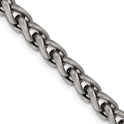 Sterling Silver Antiqued Round Spiga Chain