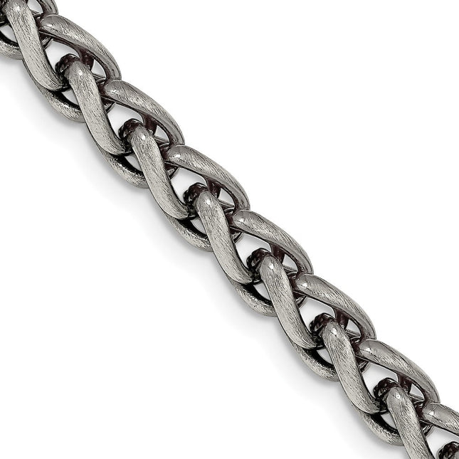 Sterling Silver Antiqued Round Spiga Chain