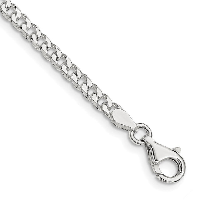 Sterling Silver Polished Curb Chain, 30 x 3.15mm