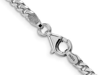 Sterling silver curb link chain, another view