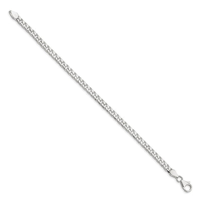 Sterling Silver Polished Curb Bracelet, 7 x 5mm