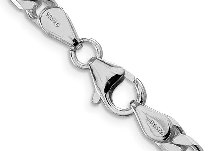 Sterling silver curb link chain, another view
