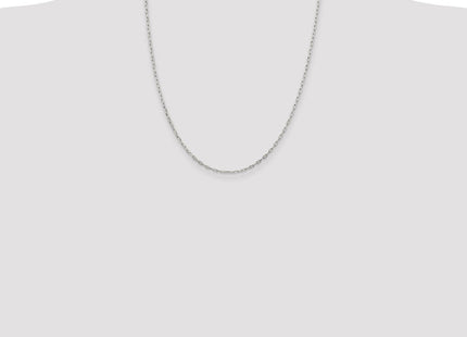 Sterling Silver Elongated Open Link Chain (Style QFC155-22)