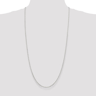Sterling Silver Elongated Open Link Chain (Style QFC155-30)