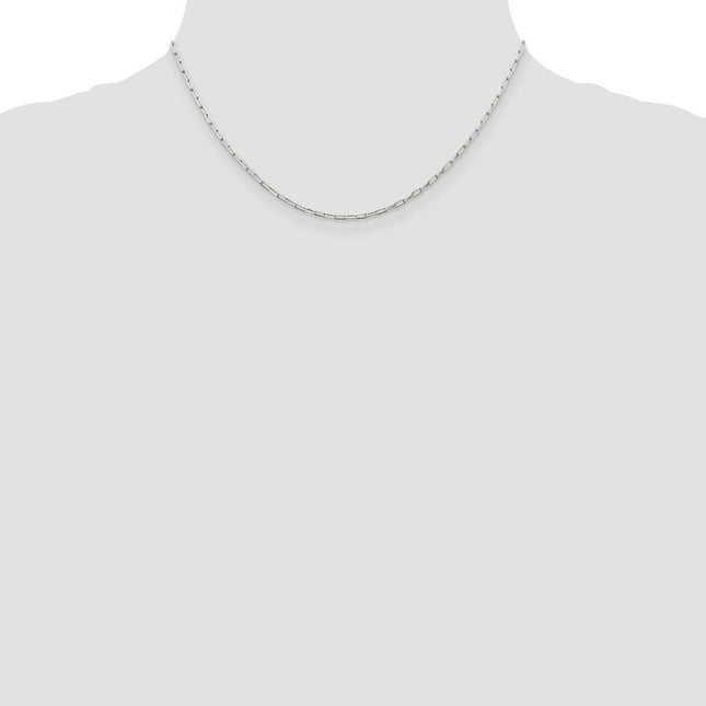 Sterling Silver Elongated Open Link Chain, 16 x 2mm