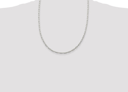 Sterling Silver Elongated Open Link Chain (Style QFC156-22)