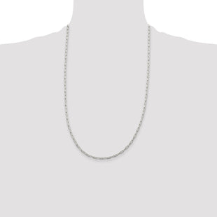 Sterling Silver Elongated Open Link Chain (Style QFC156-26)
