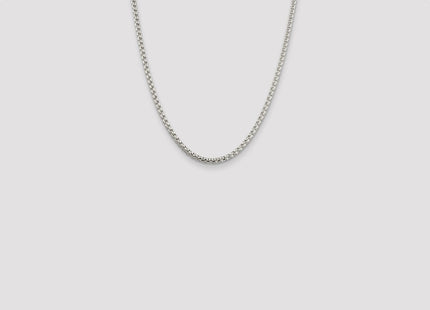 Sterling silver box link chain, additional view